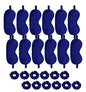 24Pcs Satin Eye Mask Silk Sleep Masks Silky Eyes Cover Blackout Blindfold Eyeshade Scrunchies Hair Ties Travel Wedding Gift - color: Royal Blue