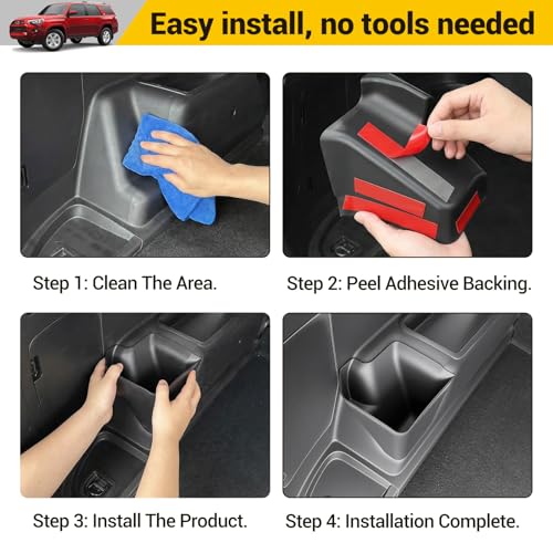Rear Trunk Organizer for 2010-2024 Toyota 4Runner 5-Seat 2nd Row Accessories, Storage Bin Trunk Side Storage Box Cargo Tray for 10-24 4 Runner(Left Side,Not for 7-Seat) - color: 10-24 4Runner 5-Seat(Left)