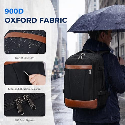 ECOHUB 19" Travel Backpack for Men Women 19x7.1x12.6 Spirit Airlines Personal Item Bag Backpack with Wet Compartment,Black - color: Black
