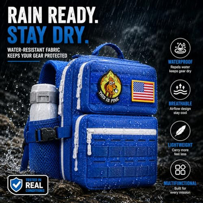 9L Mini Tactical Backpack for Men Women,Small Military Tactical Backpack for Sport,Gym,Hiking,Travel,Camping (Navy Blue) - color: Navy Blue