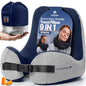 ComfyNap® Versatile Travel Neck Pillow for Airplane [Patented], 9 Positions in 3 Techniques, Plane Pillow with Pure Memory Foam, Travel Pillow with HeadRest Flight Sleep, Travel Essential - Earth - color: Earth