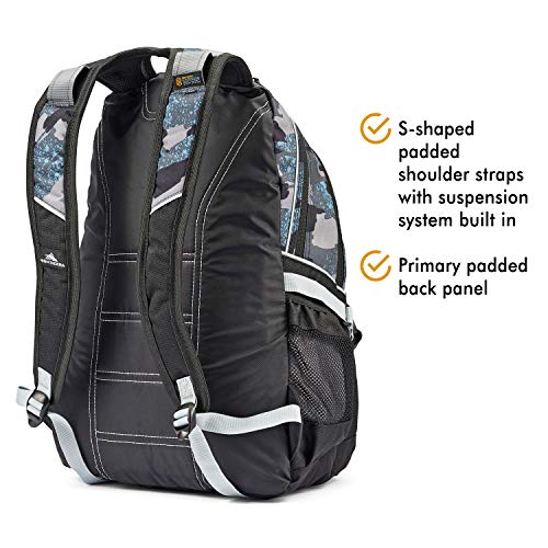 High Sierra Loop Backpack, Travel, or Work Bookbag with tablet sleeve, One Size, Graffiti/Black/Ash - color: Graffiti/Black/Ash