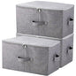 iwill CREATE PRO Pack of 3, 17.7 * 13.8 * 9.8" Stackable Folding Storage Baskets with Lid & Carry Handles & Memo Pocket, Good Wardrobe Separator Bins, Dark Gray - color: Dark Gray, 3pcs