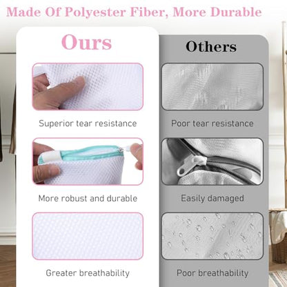 6 Pcs Small Mesh Laundry Bag for Delicates Lingerie Laundry Bag Sock Washing Bags for Laundries Foldable Mesh Laundries Bags Small for Travel Home Mini Washing Machine Use Colorful 5.51×4.72 Inch