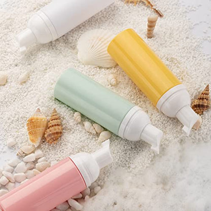 Tekson 3 PCS Soap Foam Bottle (2 oz), Empty Travel Foaming Lash Shampoo for Cleanser, Dispenser (Green) - color: Green, size: 3pcs