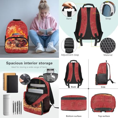 Kids Backpack Set for Boys,Off-road Vehicle School Bookbag and Pencil Case Bundle,Preschool Primary School Backpacks with Lunch Box and Pencil Case for Back to School Supplies - color: Off-road Vehicle -1
