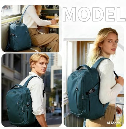 Travel Backpack for Women Men Carry on Backpack, Airline Approved Large Travel Bag Flight Approved Personal item, 15.6 Inch Laptop Backpack Casual Daypack for Weekender Hiking-DEEP BLUE - color: Deep Blue