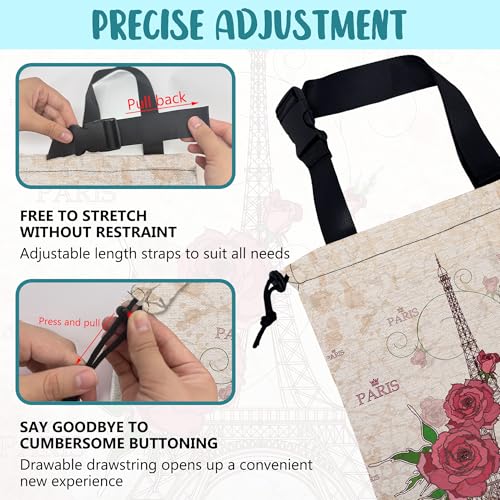 Car Trash Bag Pink Eiffel Tower and Roses Leak-Proof Waterproof Car Garbage Bag with Drawstring Foldable Canvas Trash Bin with Adjustable Buckle for Car Accessories, Travelling, Camping - color: Pink Eiffel Tower and Roses