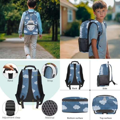 Kids Boys School Backpacks Set,Airplane School Bus Bookbag for Preschool Study,Back to School Supplies,Large Capacity Backpack with Lunch Box and Pencil Case Bundle - color: Airplane -1