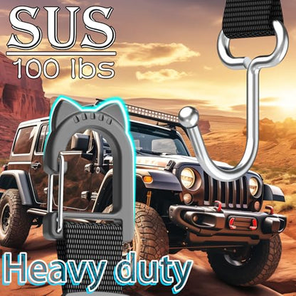 Car Seat Headrest Hooks, 4-Pack | Heavy Duty Metal, For Purses, Handbags & Grocery Bags, Universal Car Storage Organizer, Fits Most Vehicles - style: DL4
