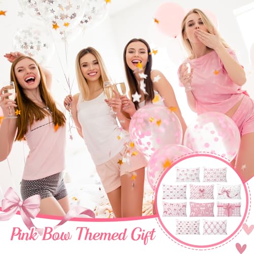 30pcs Pink Bow Makeup Bag Coquette Cosmetic Bags for Women Elegant Bow Preppy Pink Pouch Travel Toiletry Bag for Women Girls Mothers Day Gifts - style: Bow
