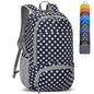 ZOMAKE Lightweight Packable Backpack 30L, Foldable Hiking Backpacks Water Resistant Compact Folding Daypack for Travel(Navy Blue,White polka dots) - color: Navy Blue,white Polka Dots