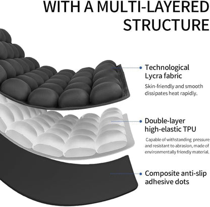 MUGUOY Travel Cushion Airplane Seat, Portable Airplane Seat Cushion for Long Flights,42 Bubbles Pressure Relief Inflatable seat Cushion for Air Travel