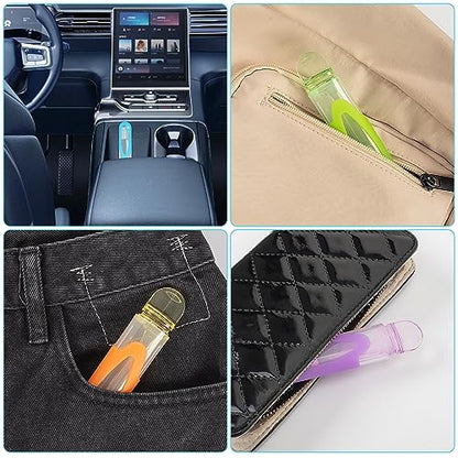 Foldable Travel Toothbrush, Portable Soft Bristles Toothbrushes Adults Size, Folding Cover Collapsible Medium Bristle Brushes Individually Wrapped Good for School Hiking Camping 4 Pieces