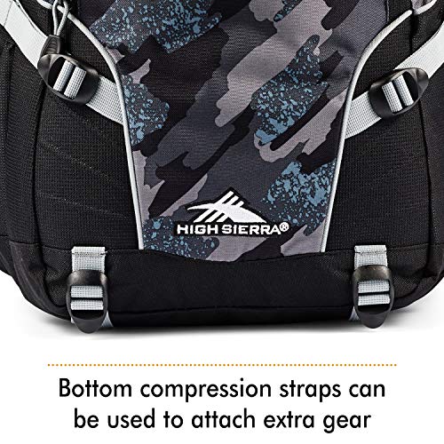 High Sierra Loop Backpack, Travel, or Work Bookbag with tablet sleeve, One Size, Graffiti/Black/Ash - color: Graffiti/Black/Ash