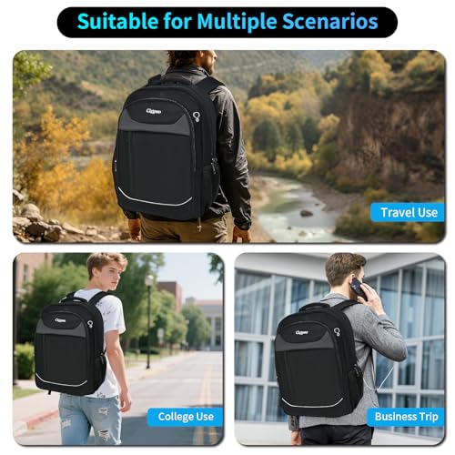 Business Travel Laptop Backpack, Anti Theft Durable Backpack with USB Port & organizer, Water Resistant Bag for Men & Women Fits 17.3 Inch Laptop and Tablet - Black - size: Medium