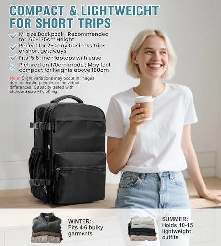 BOXSAM Vacuum Travel Backpack with Pump for Women,Personal Item Carry on Backpacks 18x14x8 inches Flight Approved for Men,Laptop Waterproof Work Compression bags Casual Daypack Black - color: Z1-black