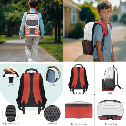 3pcs Kids Boys Backpack Sets with Reusable Insulated Lunch Box Big Capacity Pen Case Set,Car Daypack for Elementary Primary,Back to School Supplies - color: Car