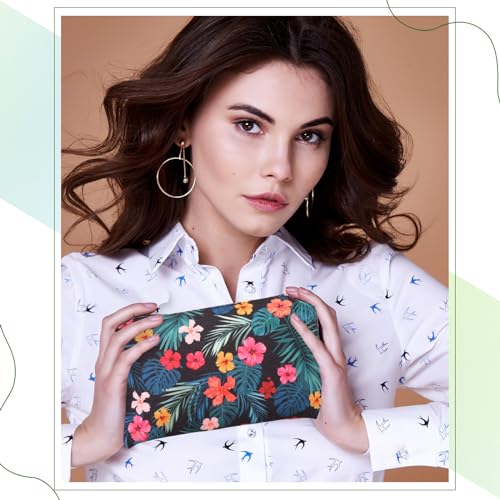 Eccliy 20 Pcs Summer Makeup Bag Cosmetic Bag Canvas Gifts Summer Themed Accessories for Girls Toiletry Pouch with Zipper for Women Party Shopping Home Travel, 8 x 5 Inch - size: 8 x 5 Inch, style: Summer