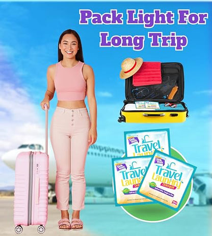 TidyFriend Sink Travel Laundry Detergent 10 ml, 32 Pack Effective Travel Detergent Packets for Sink Washing, Lightweight Must Haves Laundry Essentials - size: 32 Pack