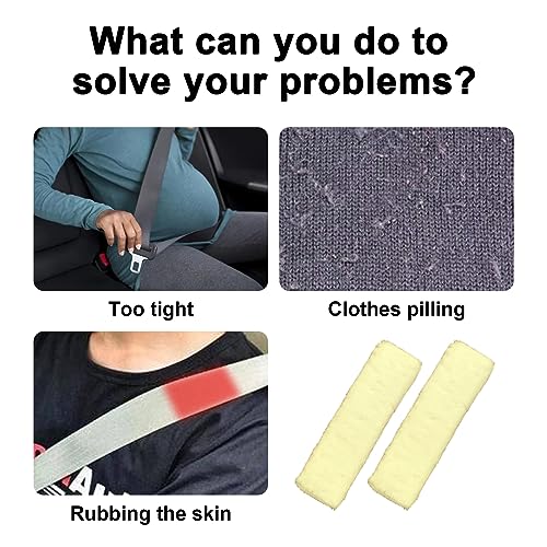 Ziciner 2 Packs Car Seatbelt Covers Shoulder Pad, Universal Soft Faux Sheepskin Shoulder Cover for Comfortable Driving, Fluffy Seat Belt Protector Help to Protect Your Neck and Shoulder (Beige) - color: Beige