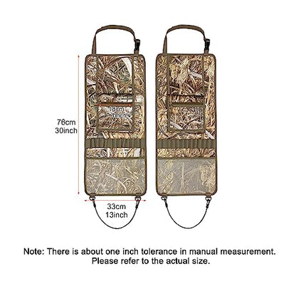 MYDAYS 2 Pack Seat Back Gun Rack, Camo Front Seat Gun Organizer with Bullet Pocket Vehicle Gun Holder for Hunting Rifles/Shotguns - color: Camo5
