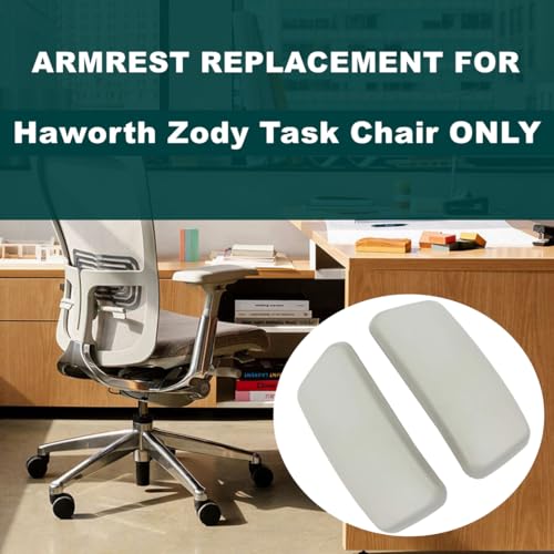 Chair Armrest Replacement, Arm Pad Caps Replacement for Haworth Zody Office Chair 1 Pair (Grey) - color: Grey(1 Pair)