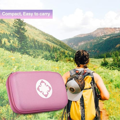 Small-Waterproof Car First-Aid Kit Emergency-Kit - Pink 273Piece Camping Equipment for Camping Hiking Home Travel YIDERBO - style: Pink-273Pcs