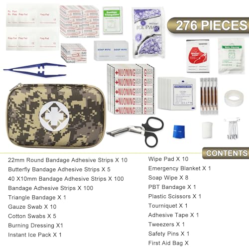 276Pcs Business First Aid Emergency Industrial First Aid Kits Basic Refill Supplies for Workplace Business Camouflage - style: 276Pcs-Camouflage