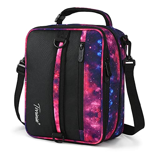 Tirrinia Expandable Insulated Lunch Bag for Men Women – Leakproof Reusable Cooler LunchBox for Kids & Adults with Shoulder Strap, Perfect for Work, School, Office, Travel,Starlight - color: Starlight
