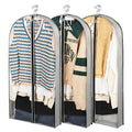 3 Pack 40" Garment Bags for Hanging Clothes Storage, Clear Suits Covers with 4" Gussets for Closet Storage Travel, Plastic Protector for Coat, Jacket, Sweater, Shirts - size: 40" 3Pack