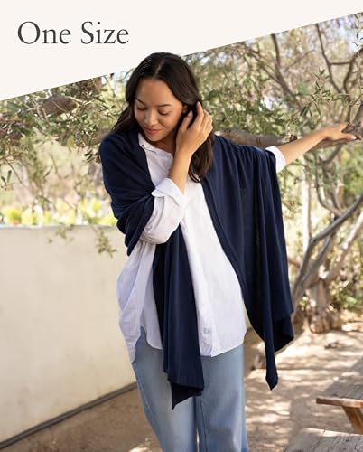 zestt Dreamsoft Travel Scarf, Wrap and Shawl for Women, Organic Cotton - color: Oxford Blue