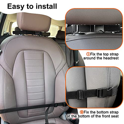 MYDAYS 2 Pack Tactical Seat Back Gun Rack, Camo Front Seat Gun Organizer with Molle Panel Vehicle Gun Holder for Hunting Rifles/Shotguns (Black) - color: Black1