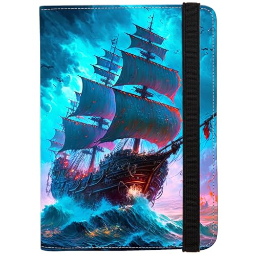AIRMORS passport Holder,Rfid Blocking Travel Wallet Credit Card Case Cute Passport cover for Women/Men,Boys Girls Travel Essentials (Sailing boat) - color: Sailing boat