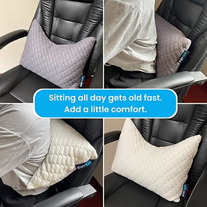 Sidney Sleep Set of 2 Mini Travel Size Neck Pillows - Knee Pillow - Back Lumbar Support - Curved Bed Pillow - 14 x 19 Inches - Adjustable Loft - Carry Backpack Included (White 2 Pack Mini) - color: White, size: Travel Mini (Pack of 2)