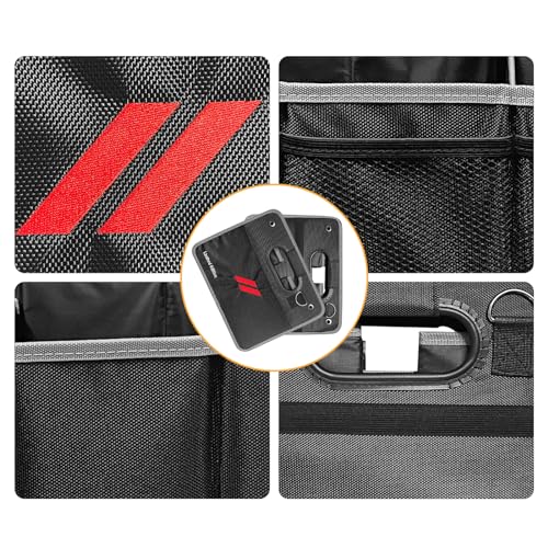 Car Trunk Organizer, Trunk Storage Box with Handle For Dodge Charger Challenger Durango, Collapsible 2 Compartment Automotive Storage Box, Waterproof Oxford Polyester Travel Accessories (B)
