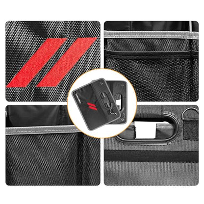 Car Trunk Organizer, Trunk Storage Box with Handle For Dodge Charger Challenger Durango, Collapsible 2 Compartment Automotive Storage Box, Waterproof Oxford Polyester Travel Accessories (B)