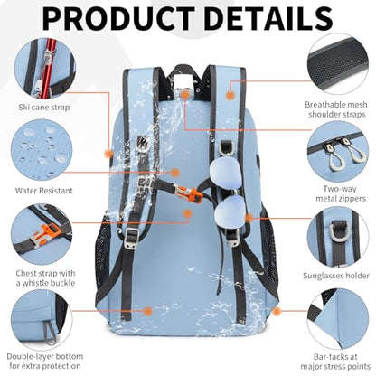 35L Lightweight Packable Backpack – Durable Foldable Daypack for Travel, Hiking, and Gym (Sky-Blue) - color: 35l-sky-blue