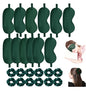 24Pcs Satin Eye Mask Silk Sleep Masks Silky Eyes Cover Blackout Blindfold Eyeshade Scrunchies Hair Ties Travel Wedding Gift - color: Evergreen