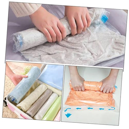 NUOBESTY 10pcs Vacuum Compression Storage Bags Set, Clothes Space Saver Organizer with Roll-up Seal, Multipack Sizes (35x50cm×2, 40x50cm×2, 40x60cm×3, 50x70cm×3), Travel Packing and Home
