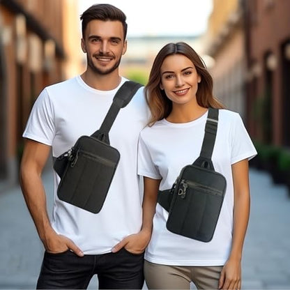 Small Sling Bag for Men Women Crossbody Chest Bag Anti Theft Over Shoulder Cross Body Purse for Travel Casual Sport Daily