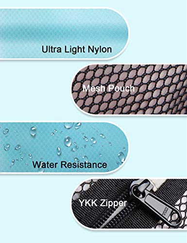 GOX Travel Toiletry Bag Dopp Kit Case for Men Multifunction Packing Organizer Pouch - color: Grey/Sky blue