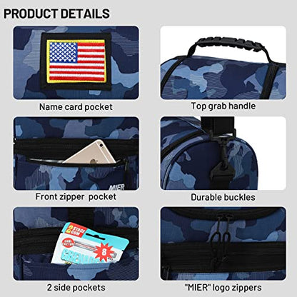 MIER Adult Lunch Box Insulated Lunch Bag Large Cooler Tote Bag for Women, Double Deck Cooler, Camouflage (Large) - color: Camouflage, size: Large