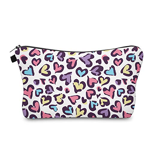 Cute Travel Makeup Bag Cosmetic Bag Small Pouch Gift for Women (Heart) - color: Heart