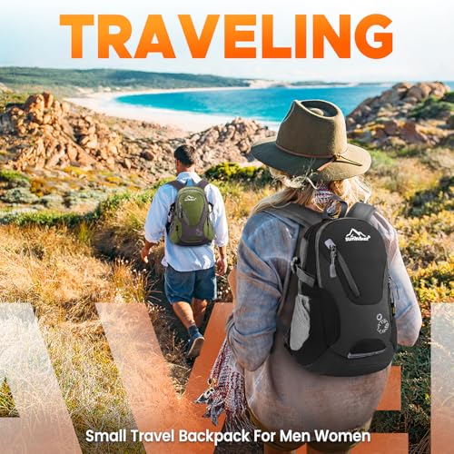 sunhiker Small Hiking Backpack Women Men 20L Lightweight Travel Backpack Daypack Casual Backpack For Cycling Outdoor Camping - color: Hot Pink