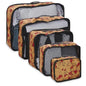 Disney Minnie Mickey Stitch Packing Cubes - Winnie the Pooh, Princess Cinderella, Cars, Toy Story 5 Piece Packing Cubes Compression - Travel Essential - Luggage Suitcase Organizer Set - color: Gold