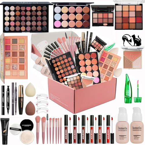 All in One Makeup Kit for Women Full Kit,Makeup Set for Women, Includes Eyeshadow Palette/Foundation/Lipstick/Eyeliner/Mascara/makeup Brush,Makeup Gift Set for Christmas & Birthday&Holiday&Everyday. - color: Set2