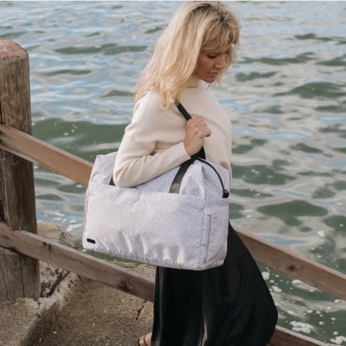 Jadyn Carry-On Travel Duffel Bag for Women, 18” Weekender Bag with Laptop Compartment and Trolley Sleeve, Ideal for Work, Gym, and Overnight Trips (Desert Leopard) - color: Desert Leopard