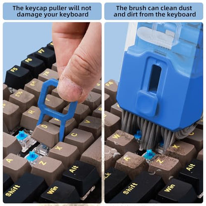 Ordilend Keyboard Cleaning Kit Laptop Cleaner, All-in-One Computer Camera Cleaning Kits Brush Tool, Multi-Function PC Electronic Cleaner for iPad iPhone Pro Earbuds Camera Monitor with Patent, SkyBlue - color: SkyBlue