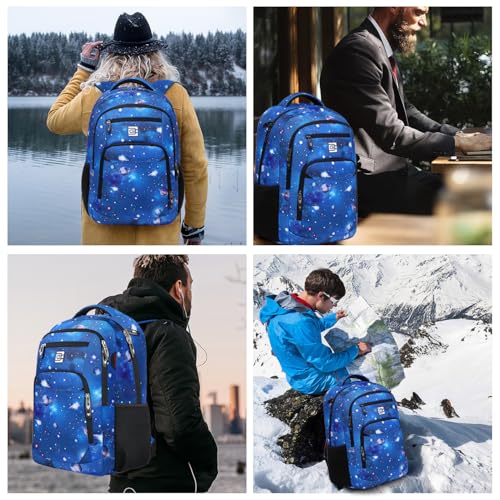 Volher Laptop Backpack,Business Travel Anti Theft Slim Durable Laptops Backpack,Water Resistant College Computer Bag for Women & Men Fits 15.6 Inch Laptop and Notebook-Dreamy Blue - color: Dreamy Blue, size: 15.6 Inch, style: Laptop